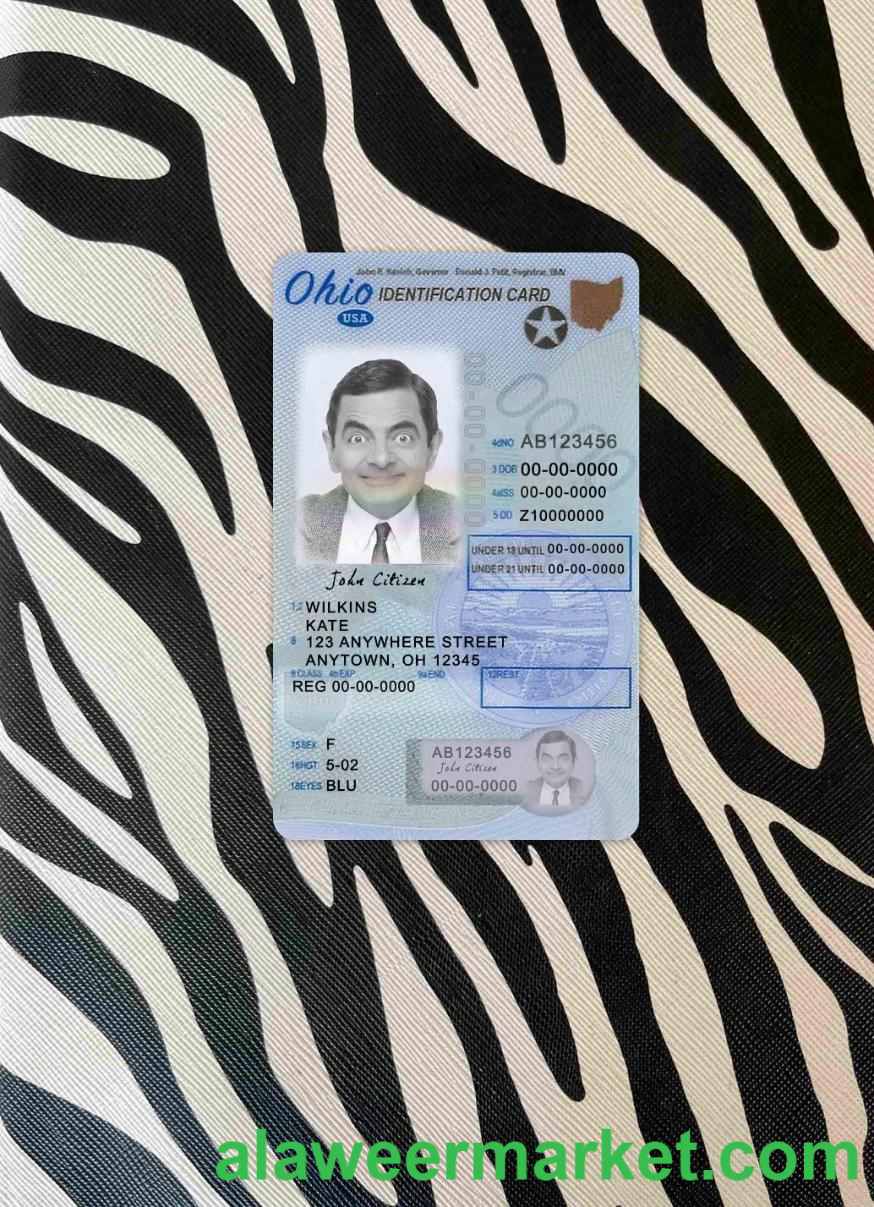 USA Ohio driving license under 21 photolook FRONT